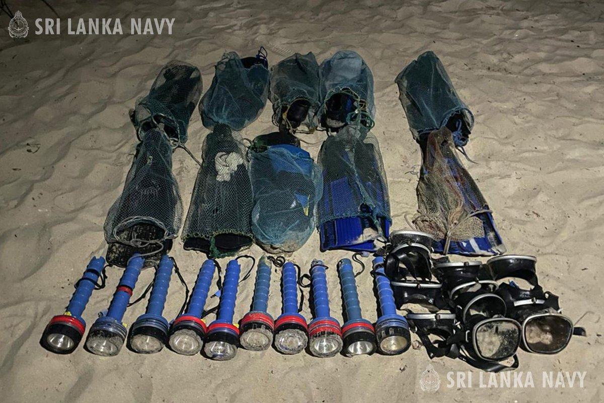 srilanka_navy's tweet image. In coordinated operations, @srilanka_navy, @SLCoastGuard, and Fisheries officials swept through coastal stretches and lagoons, apprehending 41 suspects for illegal fishing practices.
#ZeroTolerance #LawEnforcement

Read more: shorturl.at/HqJZ8