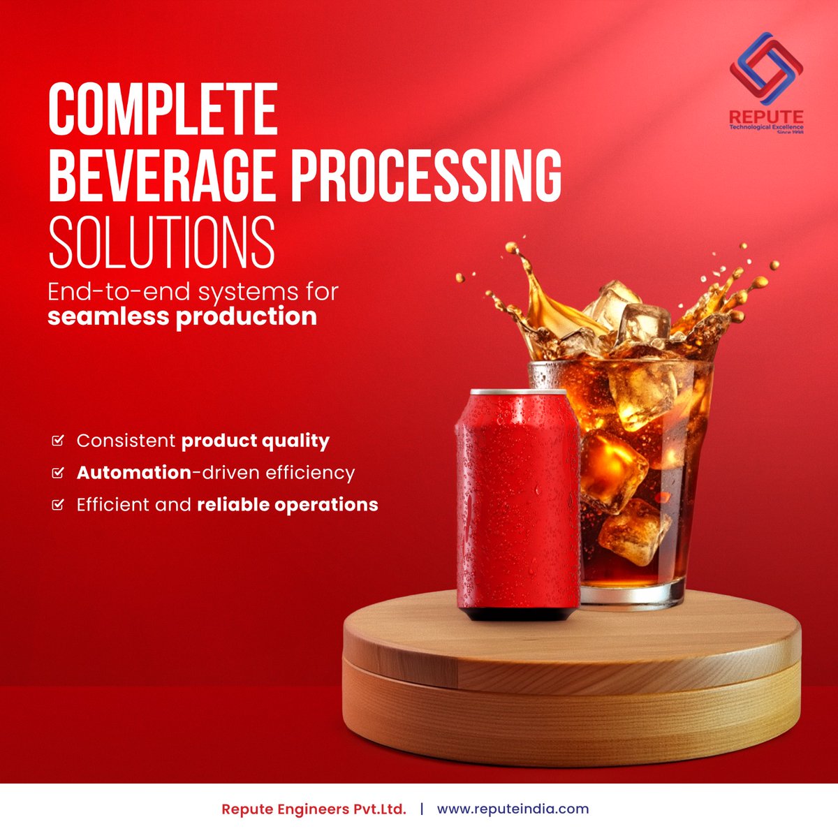 Repute_India's tweet image. Seamless production. Consistent quality.

From raw input to final output, our beverage processing systems ensure smooth, efficient, and reliable operations. 

#Repute #BeverageProcessing #FoodTechnology #Automation #ProcessEngineering