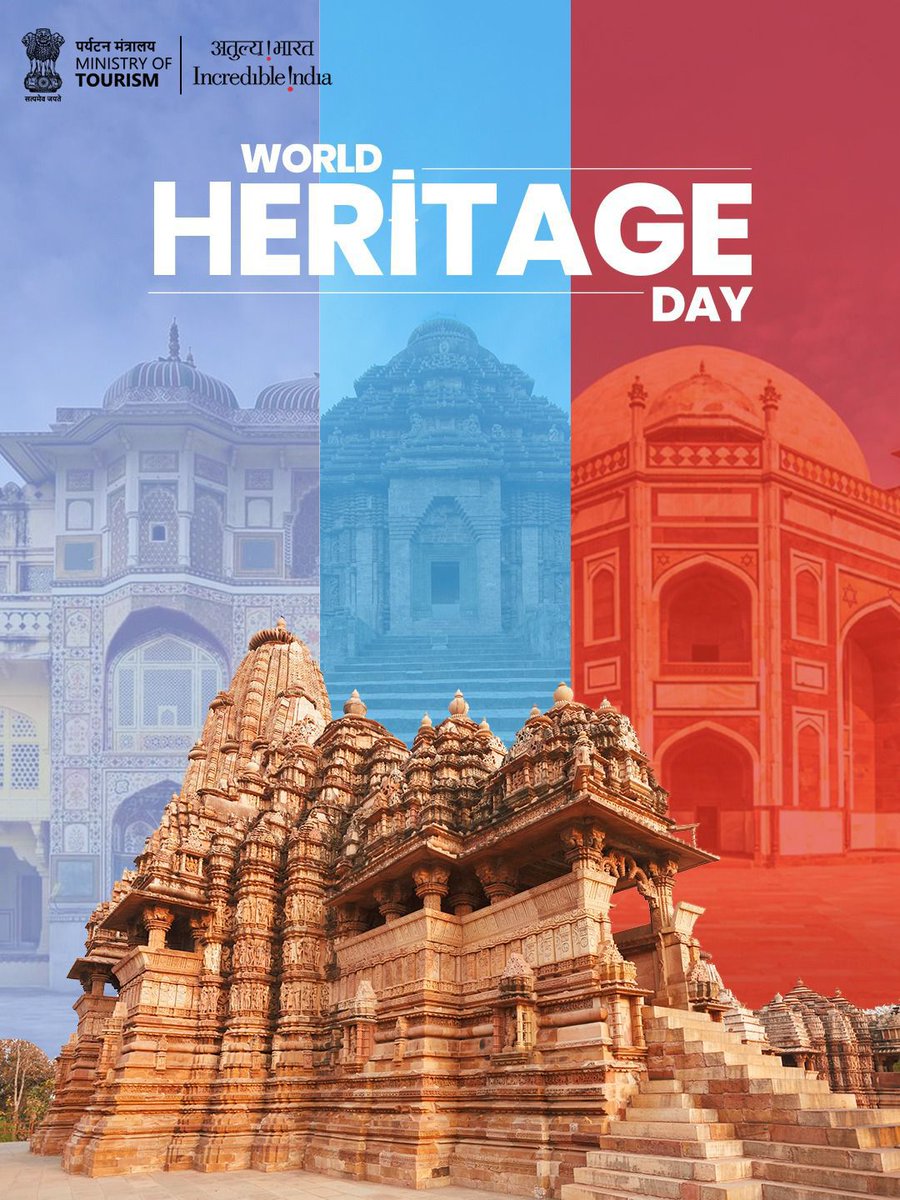 tourismgoi's tweet image. From its many #UNESCO World Heritage Sites to diverse Intangible Cultural heritage elements, India boasts a heritage as vast as it is
timeless. 

On #WorldHeritageDay, we celebrate the timeless legacy that continues to shape
India’s identity and inspire generations.