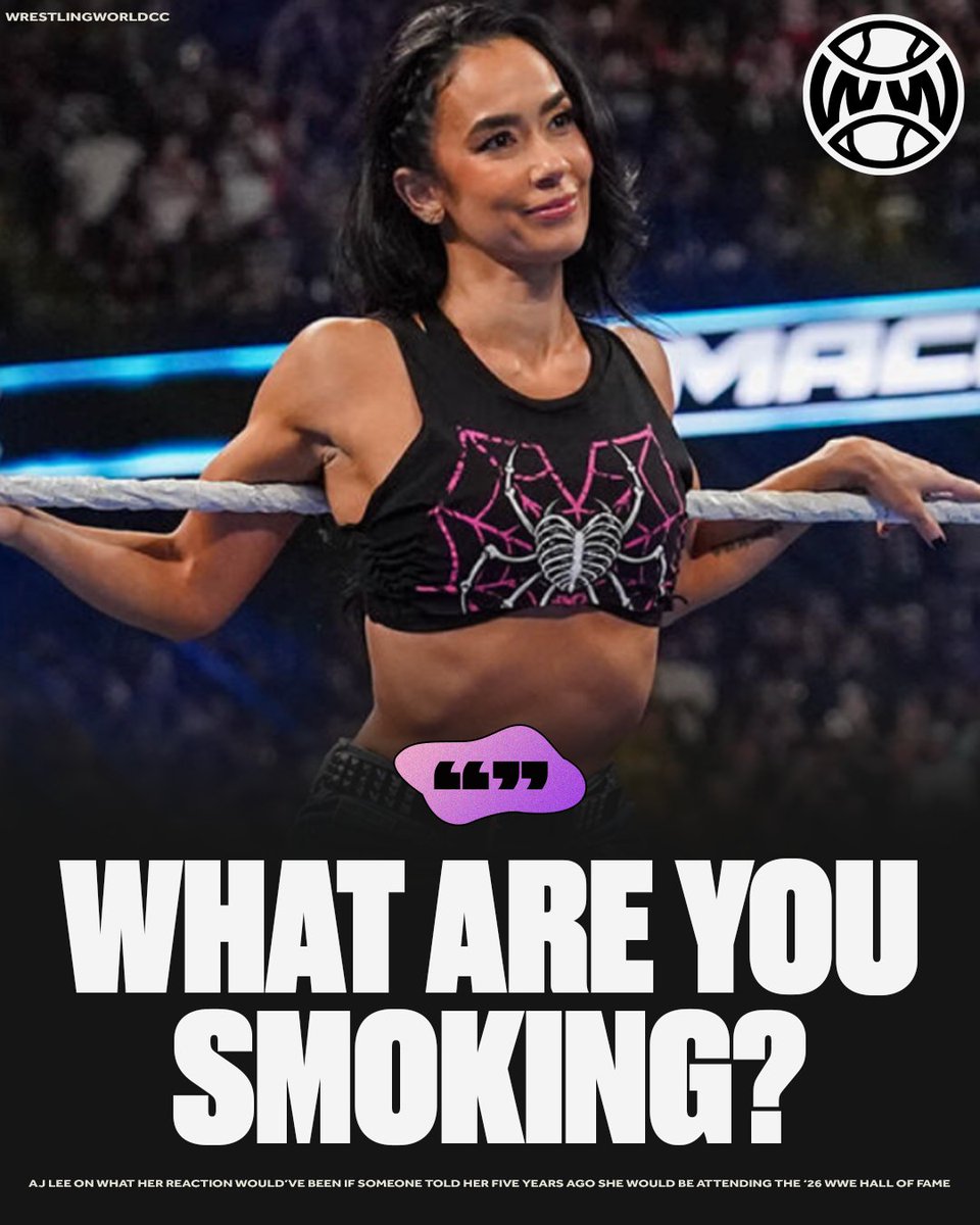 AJ Lee says herself from five years ago would not believe she would be attending the 2026 Hall Of Fame 😭