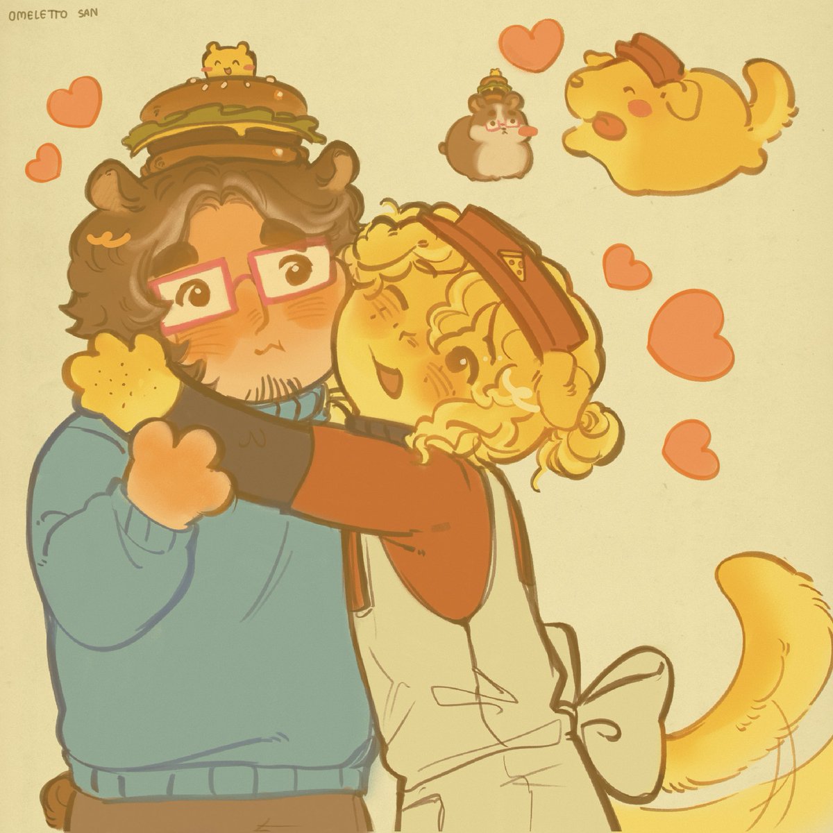 OmelettoSan48's tweet image. #pizzaburger