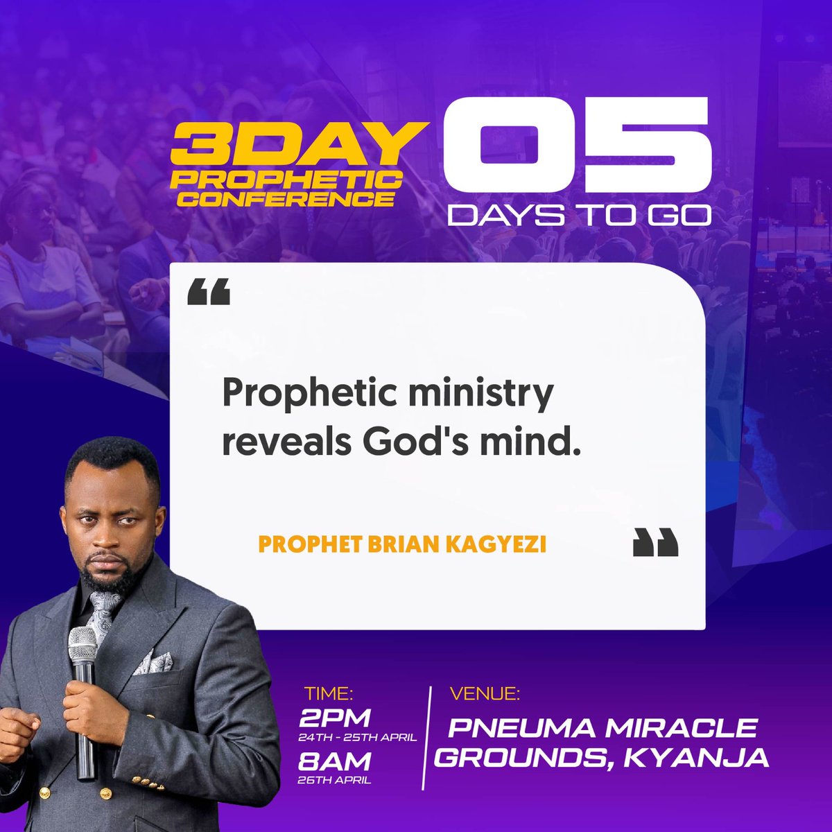 PBKagyezi's tweet image. Are you seeking the mind of God? The prophetic ministry reveals the mind of God.

#5DaysToGo
#3DayProphetic 
#GodSpeaks