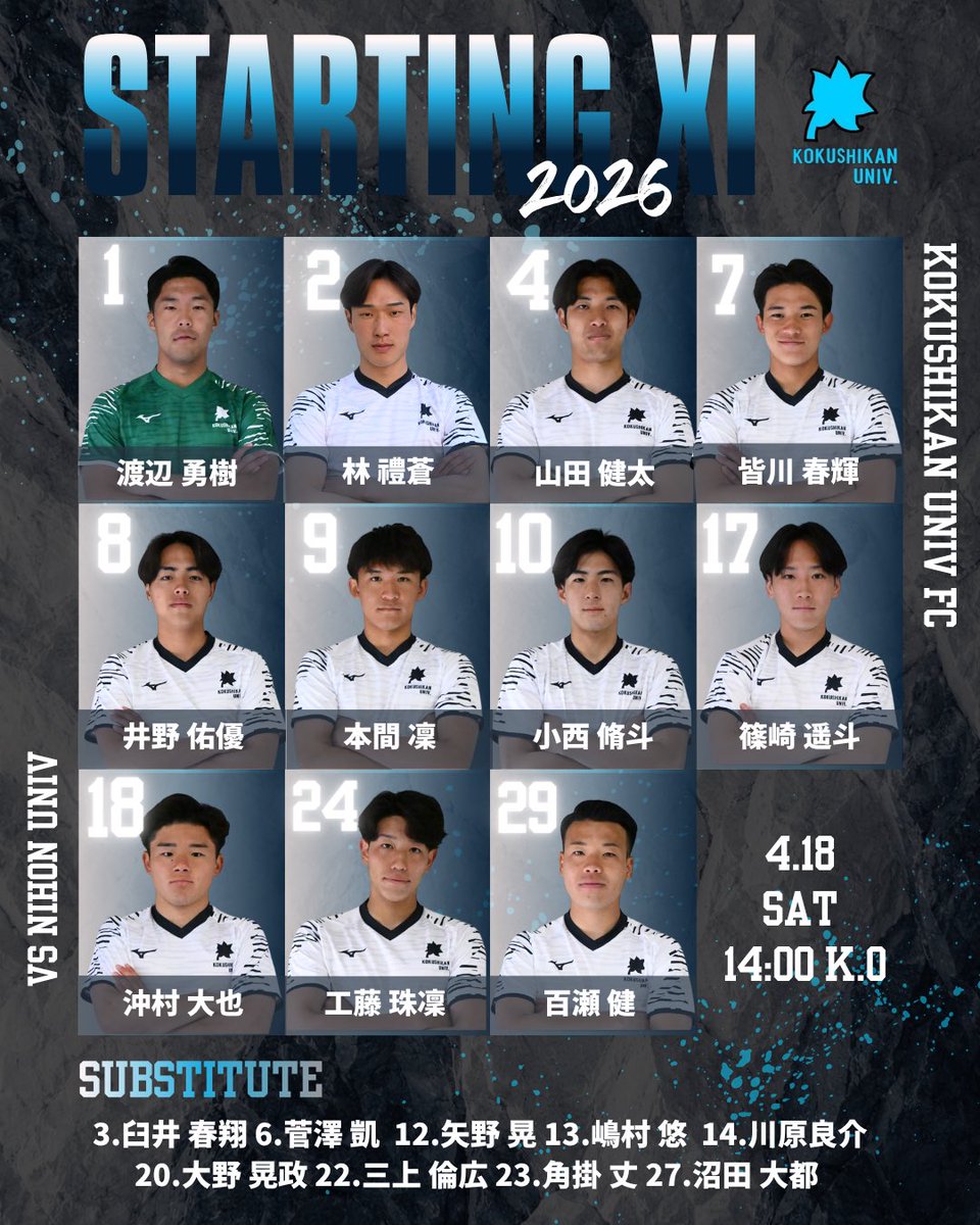 🔵𝙎𝙏𝘼𝙍𝙏𝙄𝙉𝙂 𝙓𝙄⚪️ 【JR東日本カップ2026 第100回関東大学