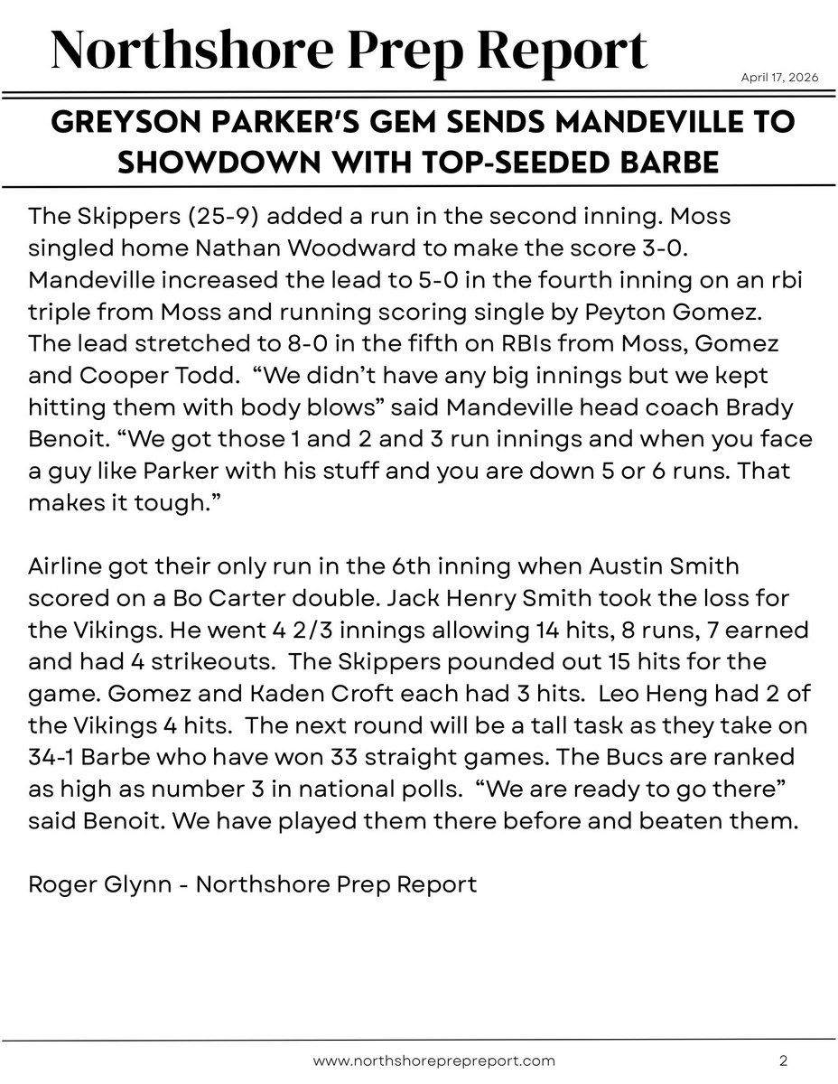 Northshore Prep Report tweet media