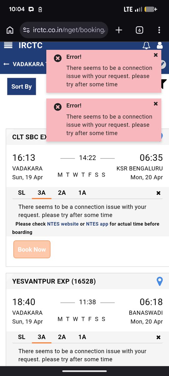 NirmalRaghav's tweet image. Dear @IRCTCofficial @RailwaySeva , can you please explain how your server limitation become our "connection issue"? Please hire better engineers or at-least change the label to "our engineers/servers are inefficient to handle the traffic".
