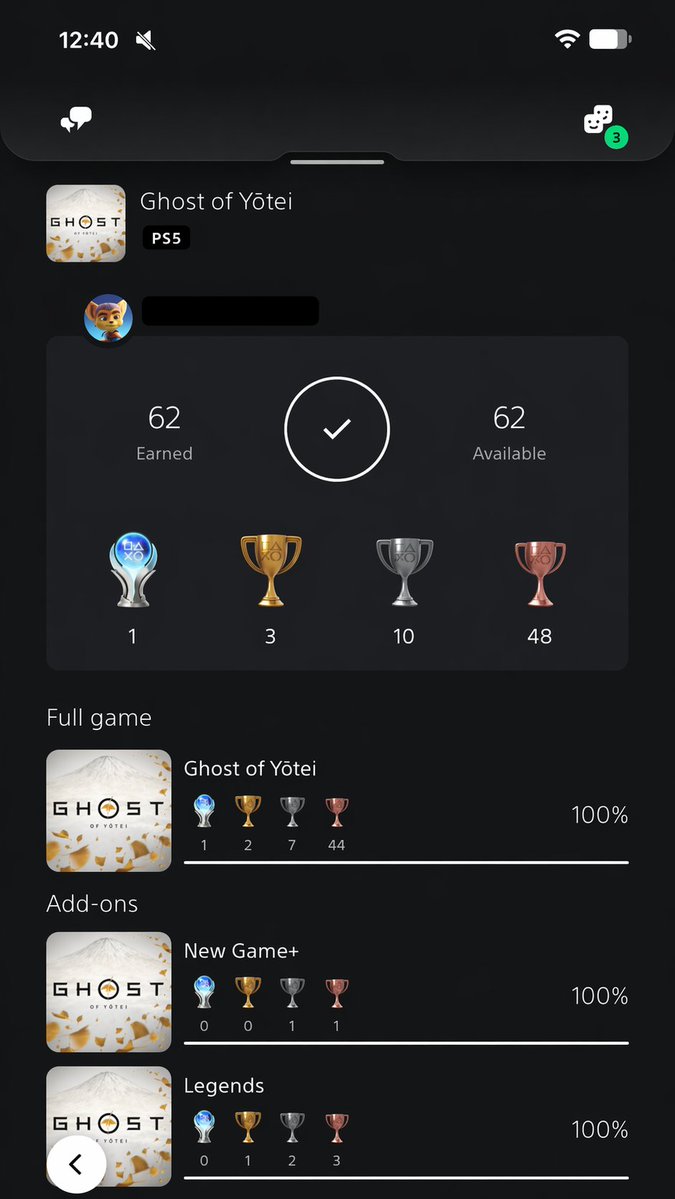 TRMailMan's tweet image. Just wrapped up 100% in Ghost of Yōtei.
Full game, New Game+, and Legends—all complete. Every challenge handled, nothing left unfinished.
From start to finish, this one delivered.
Next up: Pragmata.
#PlayStation #PS5 #TrophyHunting