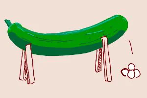 ちかごろのらくがき 貴重なきゅうりの産卵