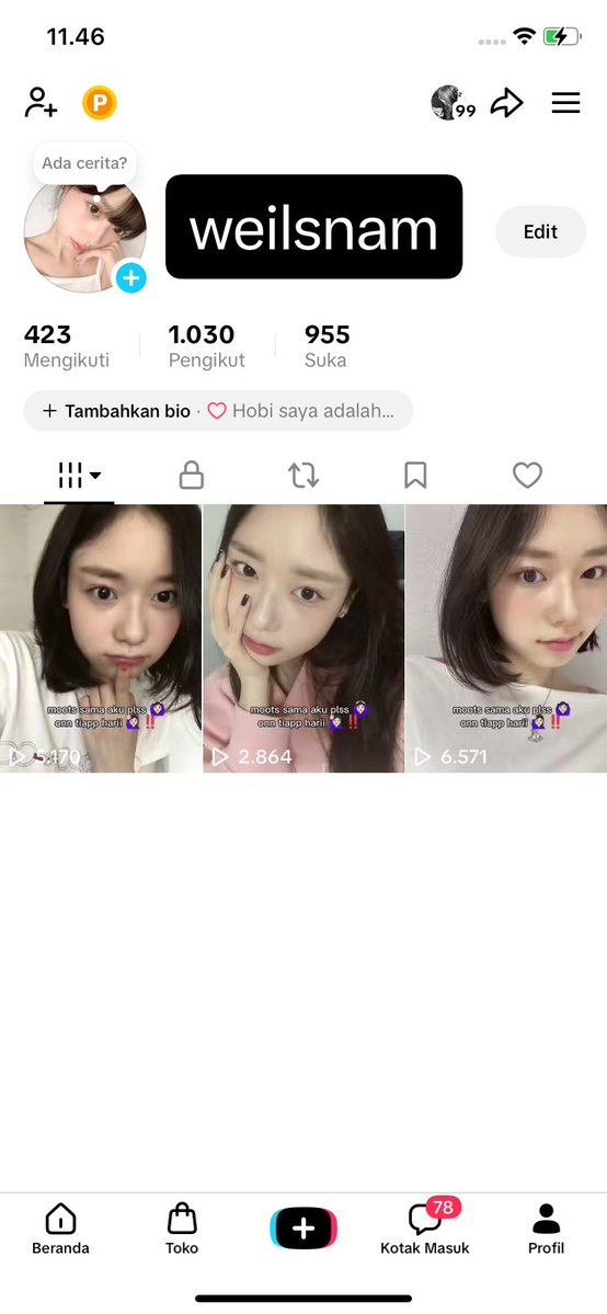 weilsnam🎀 WA aja, DM gaada notif🫰🏻 tweet media