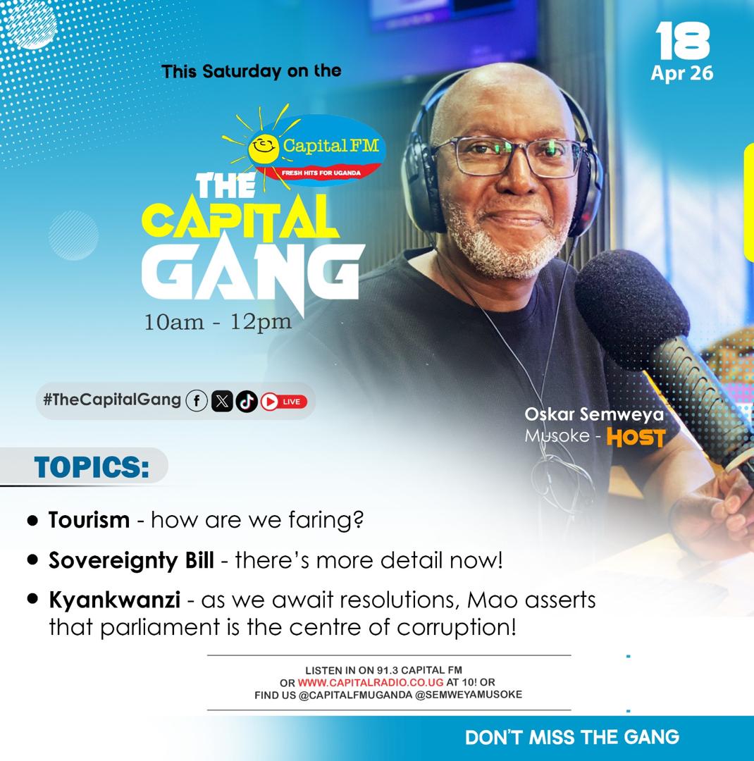 NahamyaGod's tweet image. Don’t forget, let’s all tune in to our radios at exactly 10am for #TheCapitalGang on @CapitalFMUganda with @SemweyaMusoke.