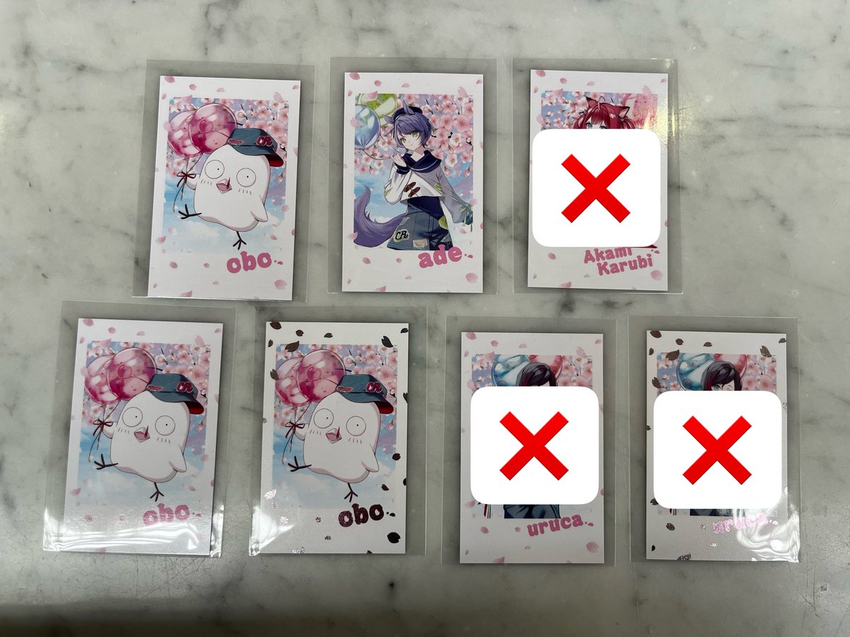 na_mmm888's tweet photo. CRフェス 
チェキ風ランダムトレカの交換お願いします

【求】🐶🐾

【譲】画像のもの

ホロ同士、ノーマル同士での交換優先。

4/18、4/19現地でのお手渡しになります。
ホール3周辺におります。

お心当たりある方はご連絡ください。

一部お取引決まりましたので、画像更新しております。

 #CRFES https://t.co/Mz2pPGLlJm