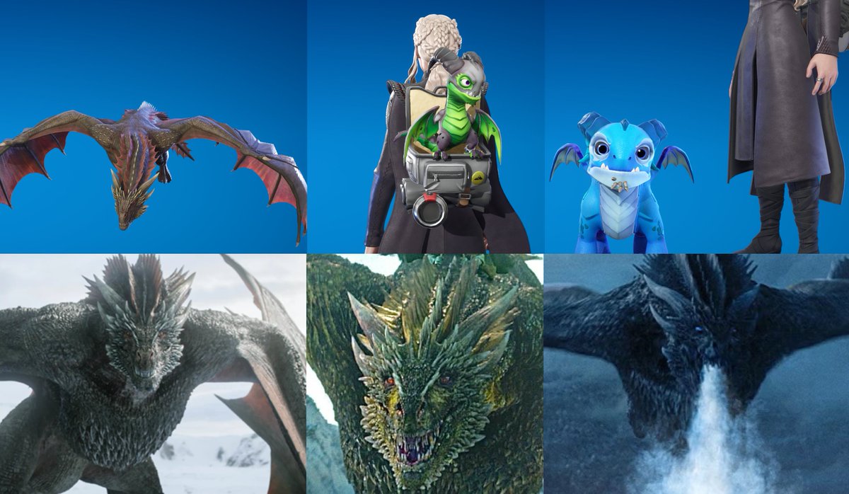 oNoctisXIIIo's tweet photo. I got the Scales sidekick and immediately knew what had to be done. 🫣😩😭

#Fortnite #DaenerysTargaryen #Khaleesi #Drogon #Rhaegal #Viserion #ASongOfFireAndIce #ASOFAI #GameOfThrones #GOT https://t.co/CWDRRgWOcC