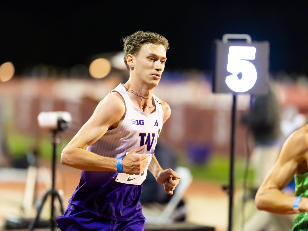 UWTrack's tweet photo. Evan Jenkins lowers his outdoor best in the 5k at Bryan Clay tonight.

⏱️ 13:32.34 to move up one spot to #⃣5⃣ in school history.

#GoHuskies https://t.co/ER7DxO3fbF