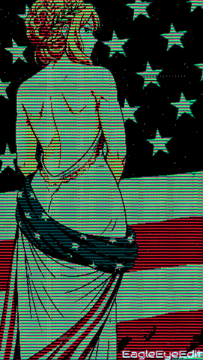 EagleEyeEdit's tweet image. Lady Columbia Glitchcore #anime #America #retro