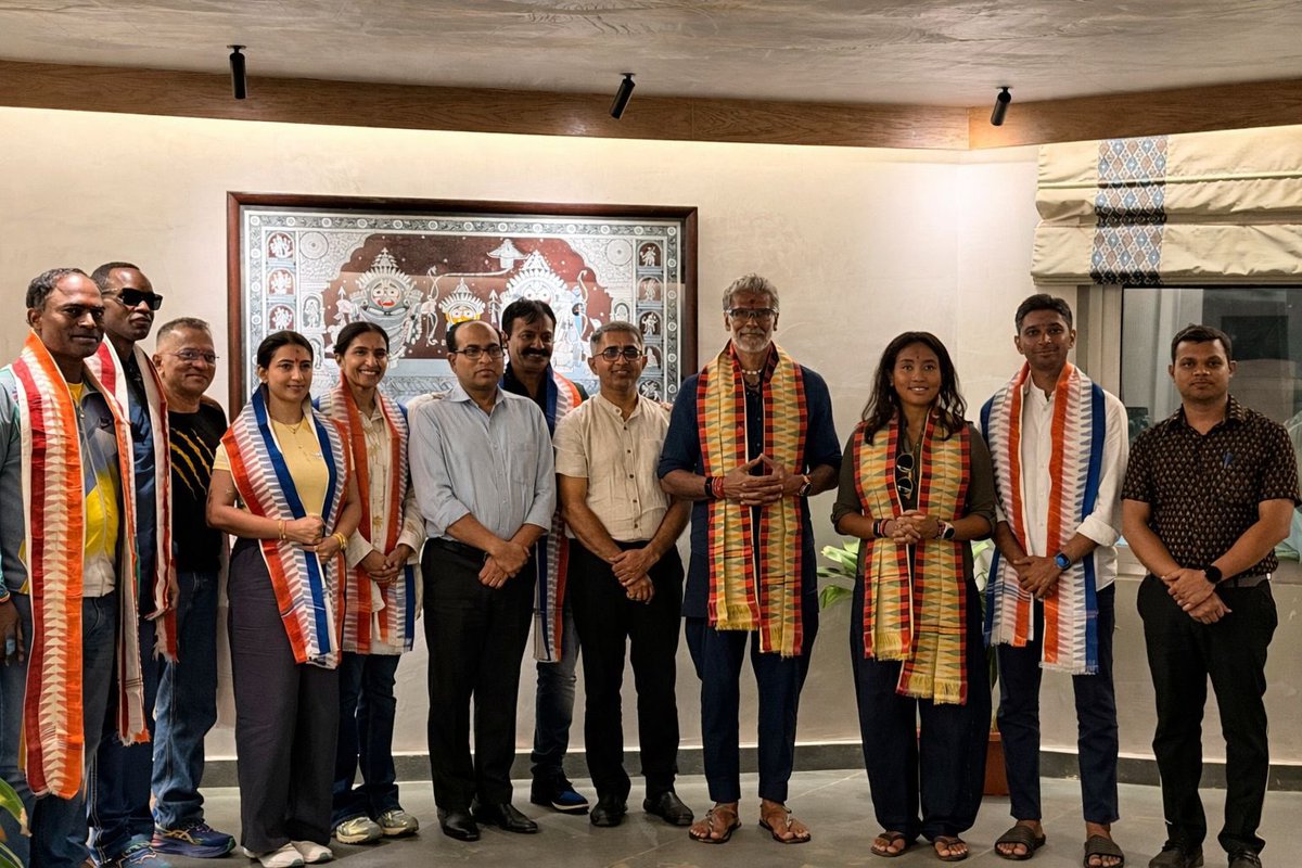 odisha_tourism's tweet photo. An insightful interaction was held between Shri Balwant Singh, Commissioner-cum-Secretary, Tourism, and renowned marathoner Milind Soman, along with other national marathoners, on the growing potential of sports tourism in enhancing destination appeal and visitor engagement. Shri. Deepankar Mohapatra, Director Tourism, along with other senior officials, was also present during the interaction.

The discussion also spotlighted upcoming sporting initiatives, outlining a bold and exciting roadmap to position Odisha as a leading hub for sports-driven tourism experiences.

Stay tuned—an exciting new chapter is about to unfold.

#SportsTourism #MilindSoman #IncredibleIndia