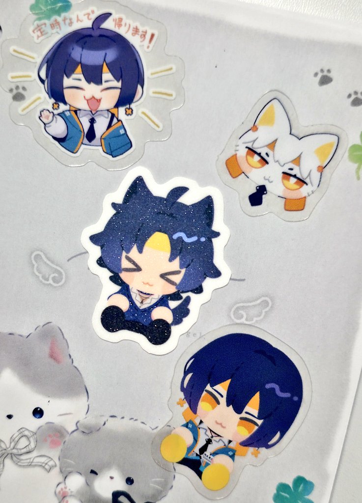 スパコミで頒布するグッズ届いた！
【5日】西２ ホ10bのスペースで頒布します✨
悠真のシールはキラキラ仕様で初期マサはクリア仕様のシールになってます

コースターはセット特典の予定でしたが予定よりも多く刷ったので初期マサ関連購入頂いた方に先着でお付けします