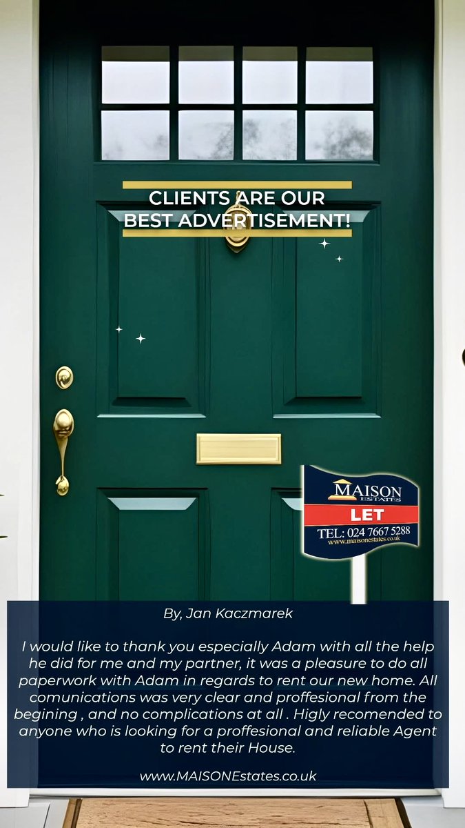 MaisonEstates's tweet photo. 🔴🟡🟢CLIENT EXPERIENCE #COVENTRY🔴🟡🟢
https://t.co/ENMDr68ZZ7 your local Boutique Estate Agents committed to achieving the B£ST PRIC£…

We would Welcome your Custom.
☎️02476 675288☎️ #coventry #coundon https://t.co/aCO64pBprl