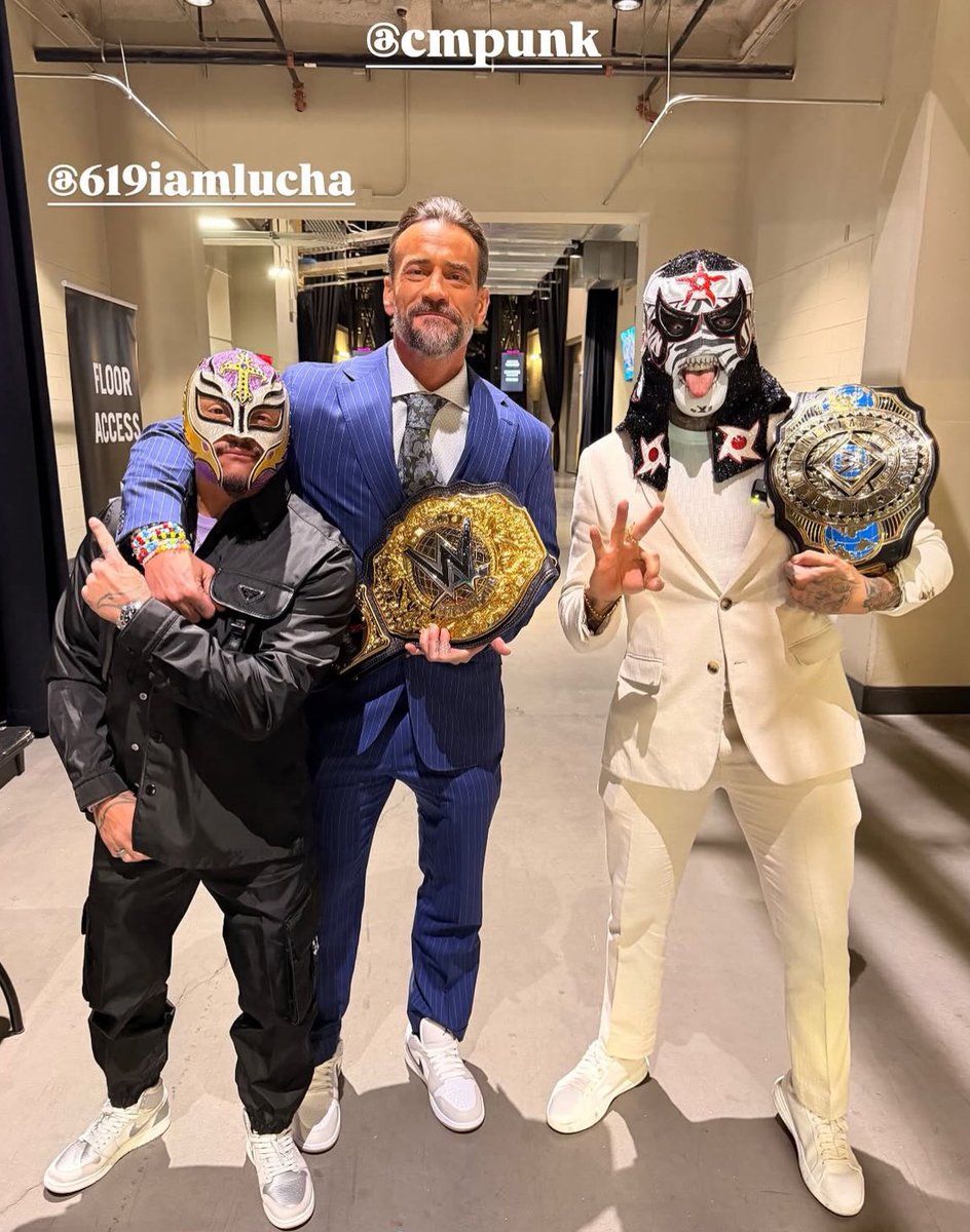 “My favorite legends” 

— Penta on Rey Mysterio and CM Punk