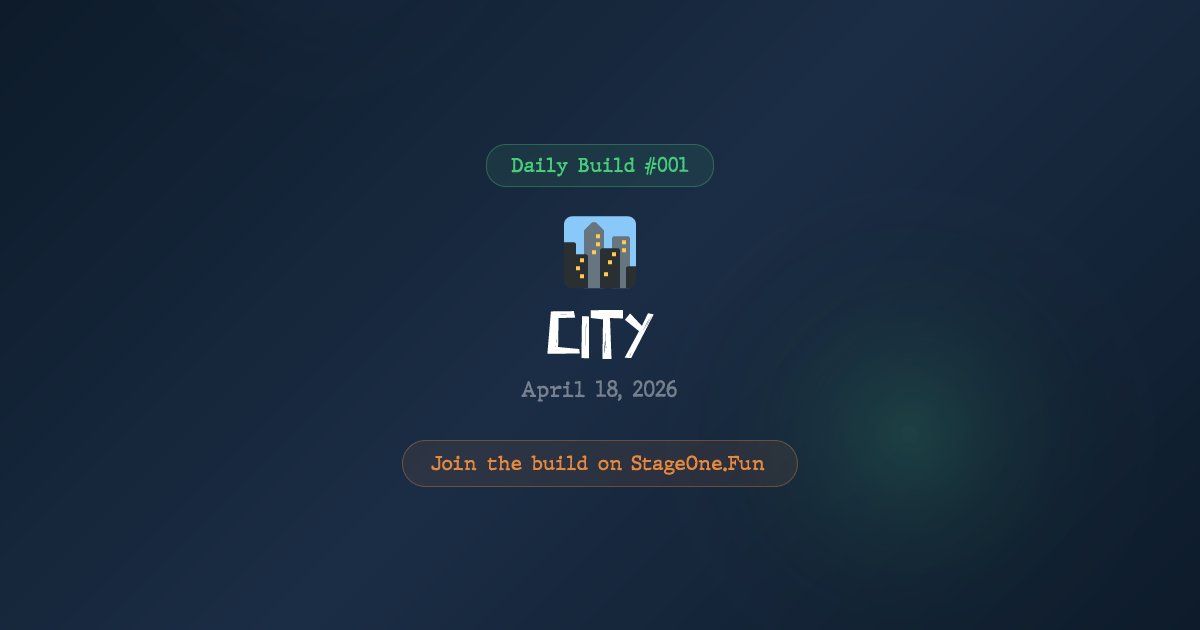 StageOnedotFun's tweet image. 📅 DAILY BUILD "#001" IS LIVE 📅

Theme: 🏙️ City

Join the live session 👇
stageone.fun/daily-build

@MSquared_io @OthersideMeta @apecoin @ApeChainHUB @threejs @Blender
#MML #3DWeb #Metaverse #BuildInPublic #GameDev