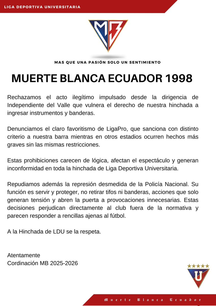 📄 𝗖𝗼𝗺𝘂𝗻𝗶𝗰𝗮𝗱𝗼 𝗠𝗕 
N̶o̶ ̶m̶a̶s̶ ̶R̶e̶p̶r̶e̶s̶i̶o̶n̶