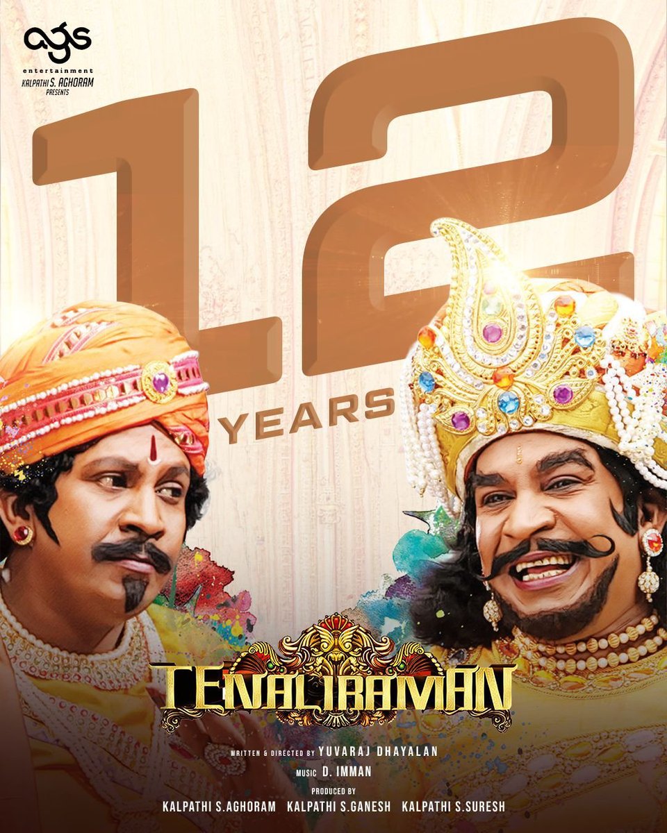 Ags_production's tweet image. #12YearsOfTenaliRaman 👑
.
#KalpathiSAghoram
#KalpathiSGanesh
#KalpathiSSuresh
@archanakalpathi @aishkalpathi
.
#Vadivelu @meenaxidixit @immancomposer @Ydhayalan
#agsentertainment