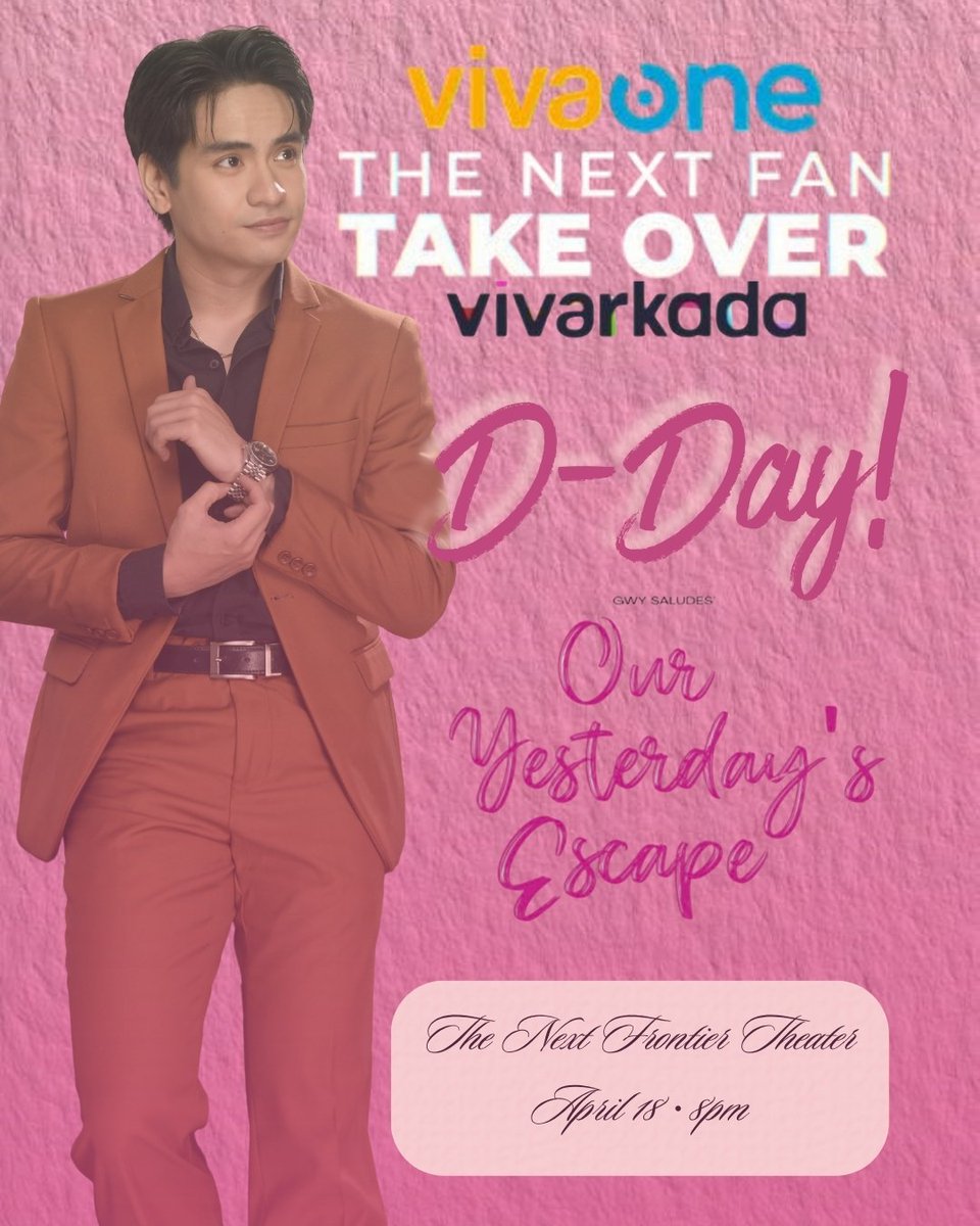 PandesalNiJai's tweet photo. 🔥 D-Day is here! 🎉 Viva One: The Next Fan Takeover with Jairus Aquino as Ciandrie Kyle Lopez in 'Our Yesterday's Escape'. Catch the hype at The New Frontier Theater, April 18, 8 PM! 💖👏 #VivaOne #FanTakeover #Vivarkada #JairusAquino #CoquetteGirlsNiJaiOfficial https://t.co/B5tPomc94k