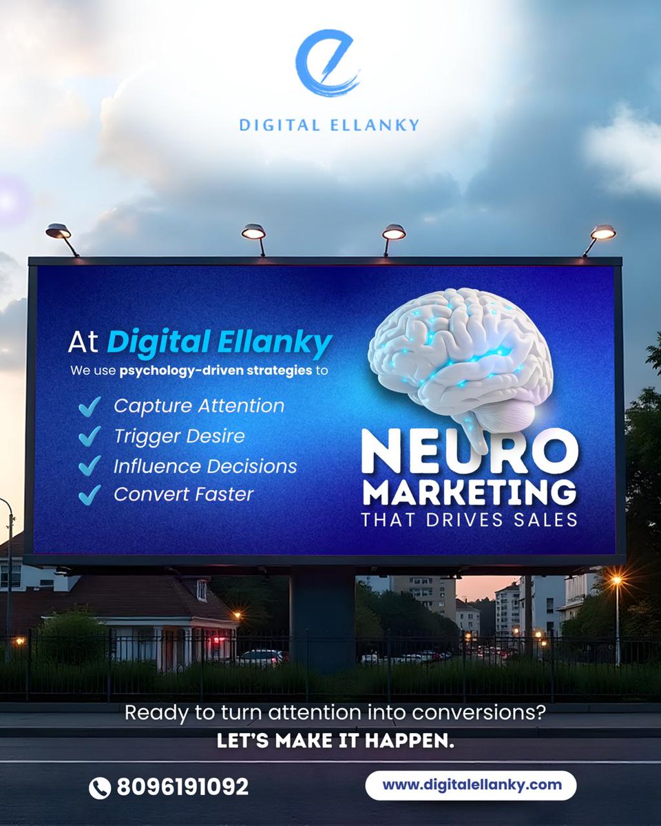 DigitalEllanky's tweet image. Turn attention into real results with smarter marketing
At Digital Ellanky, we don’t just promote — we influence. Using psychology-driven strategies, we help your brand
📞 8096191092
🌐 digitalellanky.com
#DigitalEllanky #Neuromarketing #MarketingThatWorks #LeadGeneration
