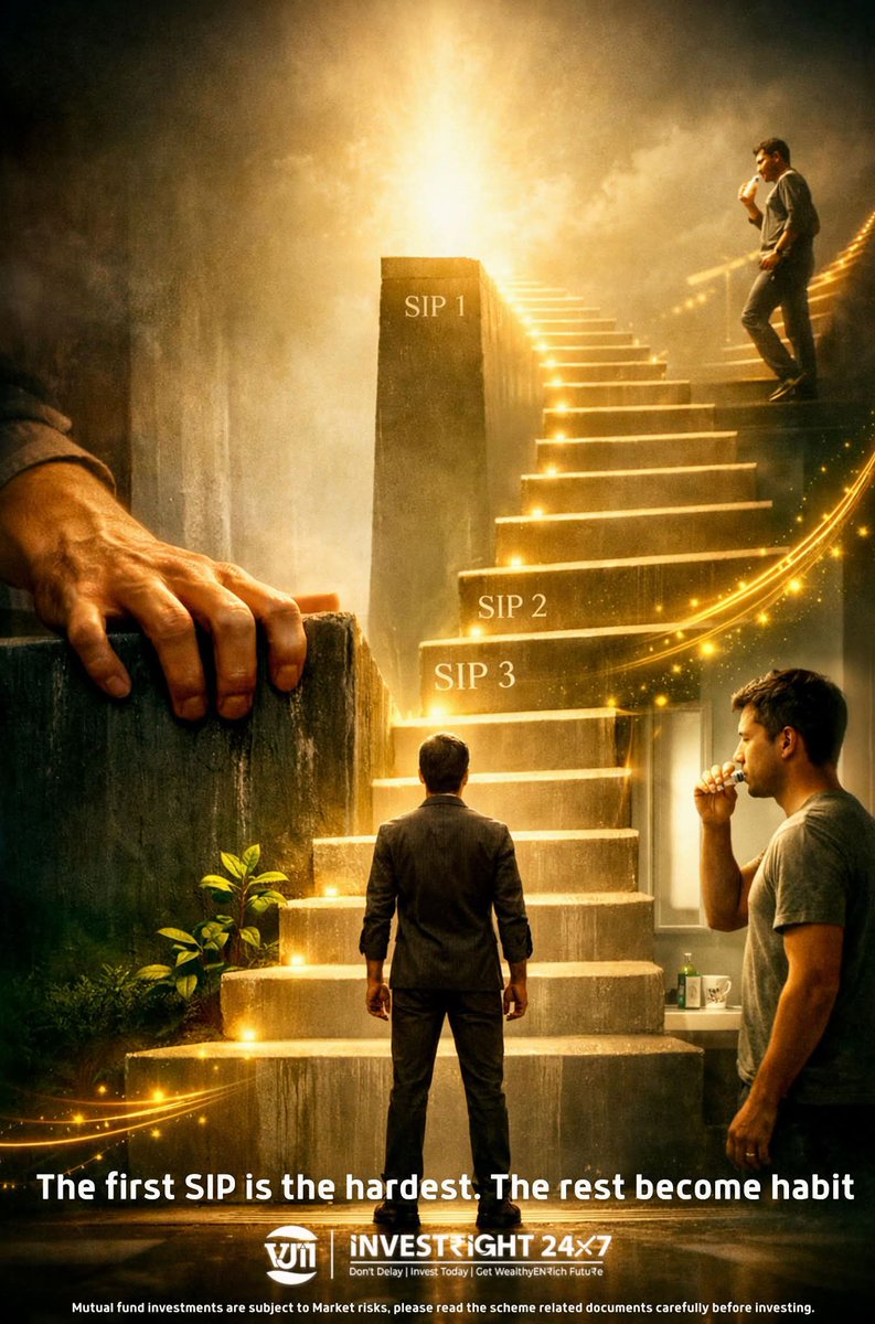 Vishal_Mane31's tweet image. The first SIP is the hardest. The rest become habit. 🪜 Take that first step today and let automation do the rest. 🚀💰

V J M INVEST₹IGHT 24x7 
Knowledge. Trust. Discipline.

 #SIP #Wealth #InvestSmart #StartToday