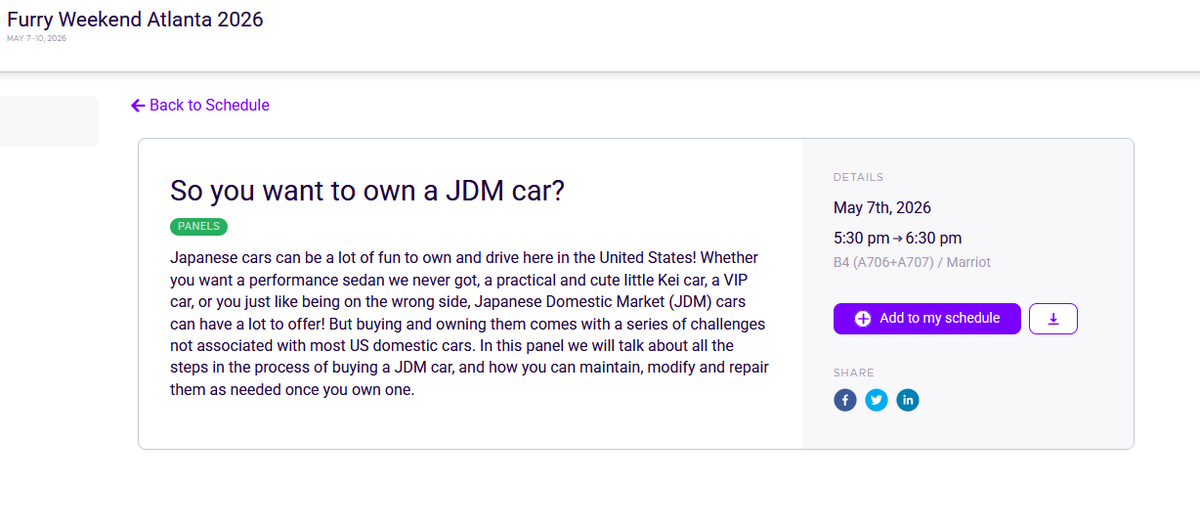 crazikyle's tweet photo. Be cool if y'all came to check out my panel @FurryWeekend on Thursday where I yap about JDM cars for an hour https://t.co/ZCxgeXklti