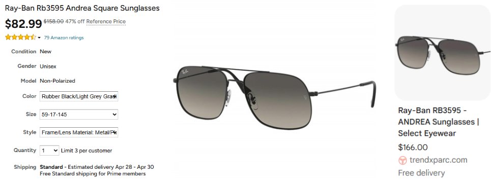 GlitchedDeals's tweet image. RAY-BAN ANDREA SUNGLASSES ALL-TIME LOW

Price dropped to $82 on these square sunglasses at Woot, originally $158

Same ones are selling for $166 at other stores online

Two colorways available, free shipping for Amazon Prime members

mavely.app.link/y8L9EuqIq2b #ad