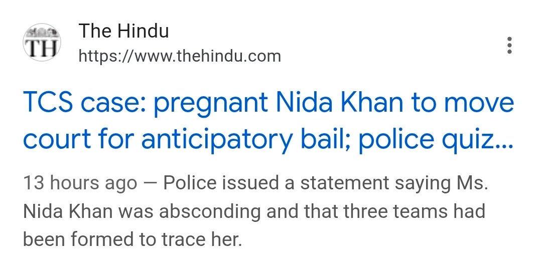 Nida Khan's designation has nothing to do with what she is accused of. She can be an HR or a Process Associate or a Peon in TCS and still do what she did.

I am more interested in knowing why is she absconding and who is helping her.