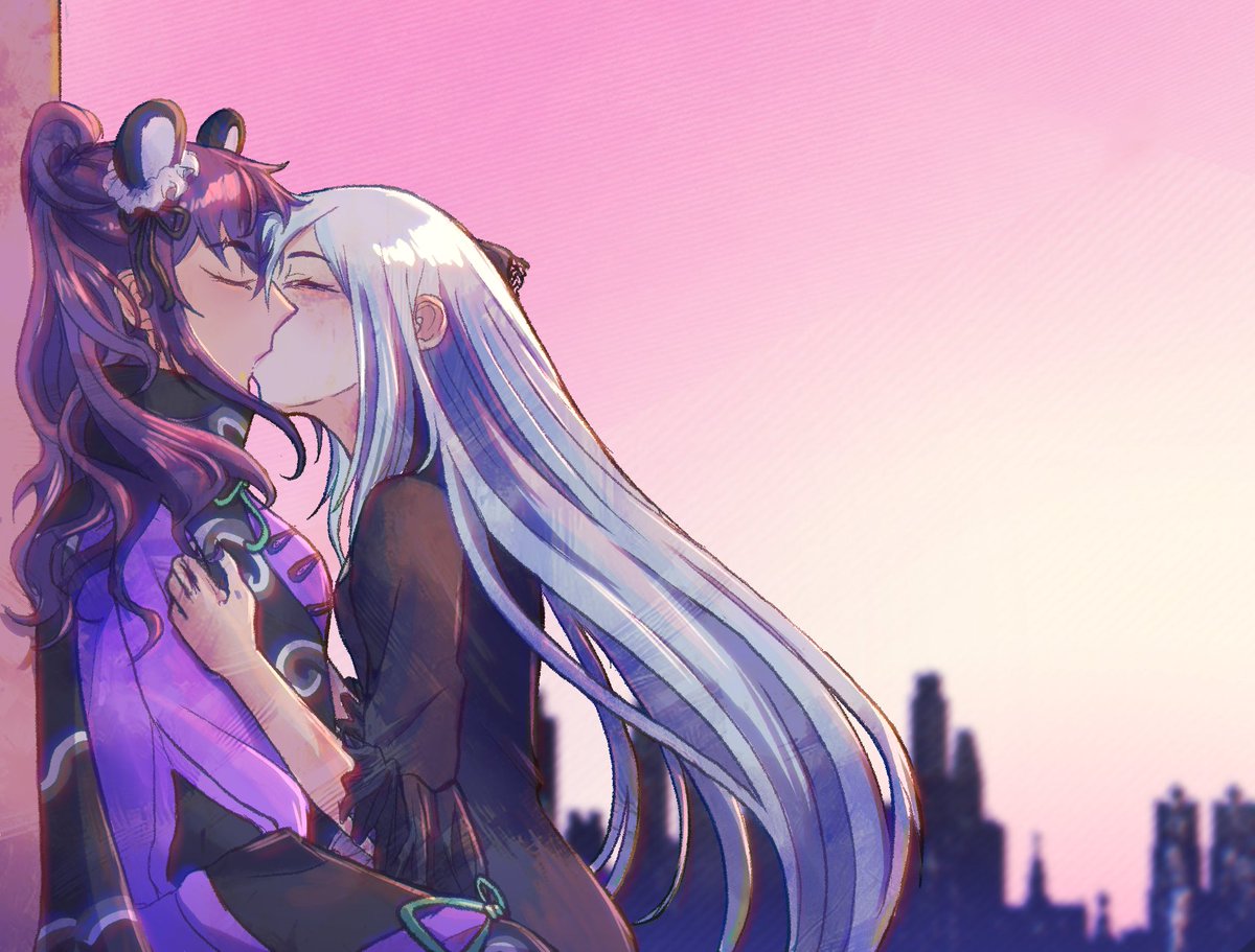 #まふかな I’ve actually never drawn them kiss-