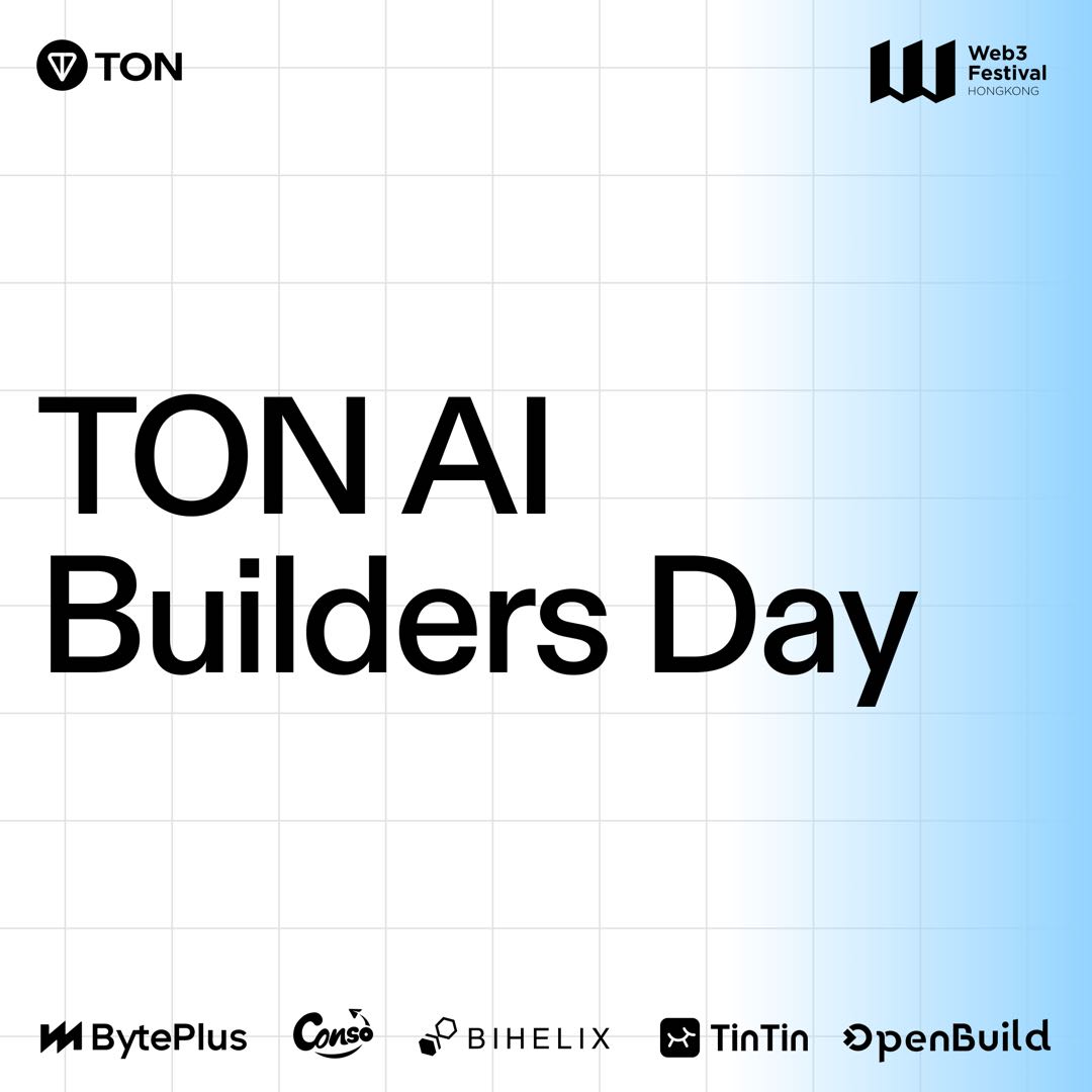 Eyuel88's tweet image. TON AI Builders Day is coming soon 

📅 April 23rd, 11:00 AM (HKT) 
📍 Hong Kong Convention and Exhibition Centre (Stage 1) 🇭🇰

#Conso #TON #Web3Festival2026 #AI