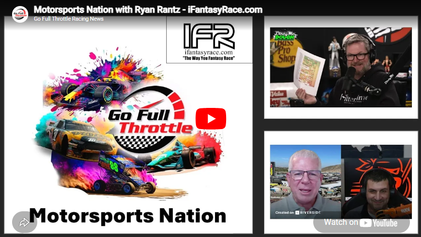 📺🎙️New: Motorsports Nation with guest Ryan Rantz
Ryan Rantz of iFantasyRace.com joins host Bob Francis to discuss data techniques and prediction models for #NASCAR Fantasy &amp; betting
On YouTube: youtu.be/NKEiv80DBQM
Also on <a href="/Spotify/">Spotify</a> <a href="/ApplePodcasts/">Apple Podcasts</a> <a href="/amazonmusic/">Amazon Music</a>