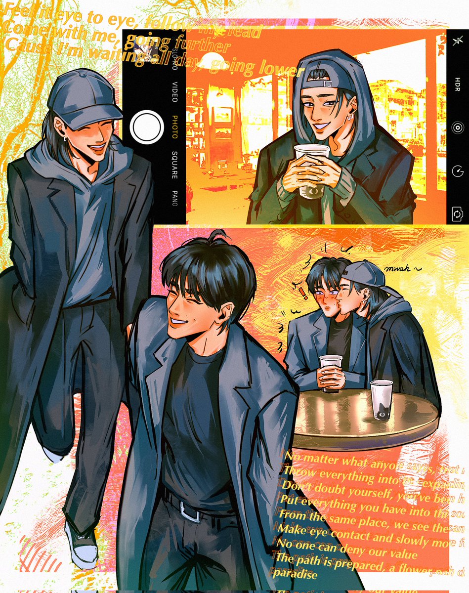 just a regular #woosan day 💫💜🖤