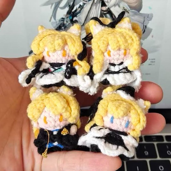 I commissioned someone to make some small plushes of the Kazis; they just finished the Nearls, and they are so cute.