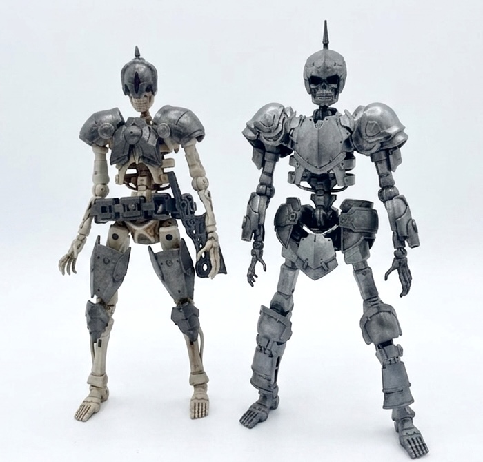maxi_LJ's tweet photo. はだかんぼの #ドゥロースケルトン も在りものでアーマー装着。その為最初のヤツも少し変更。
まだ少しパーツあるので、もうひと箱買っておけば良かったと思います。
背景はいつもの #nanobanana 
#30MF #30ML https://t.co/NZhfACRzCV