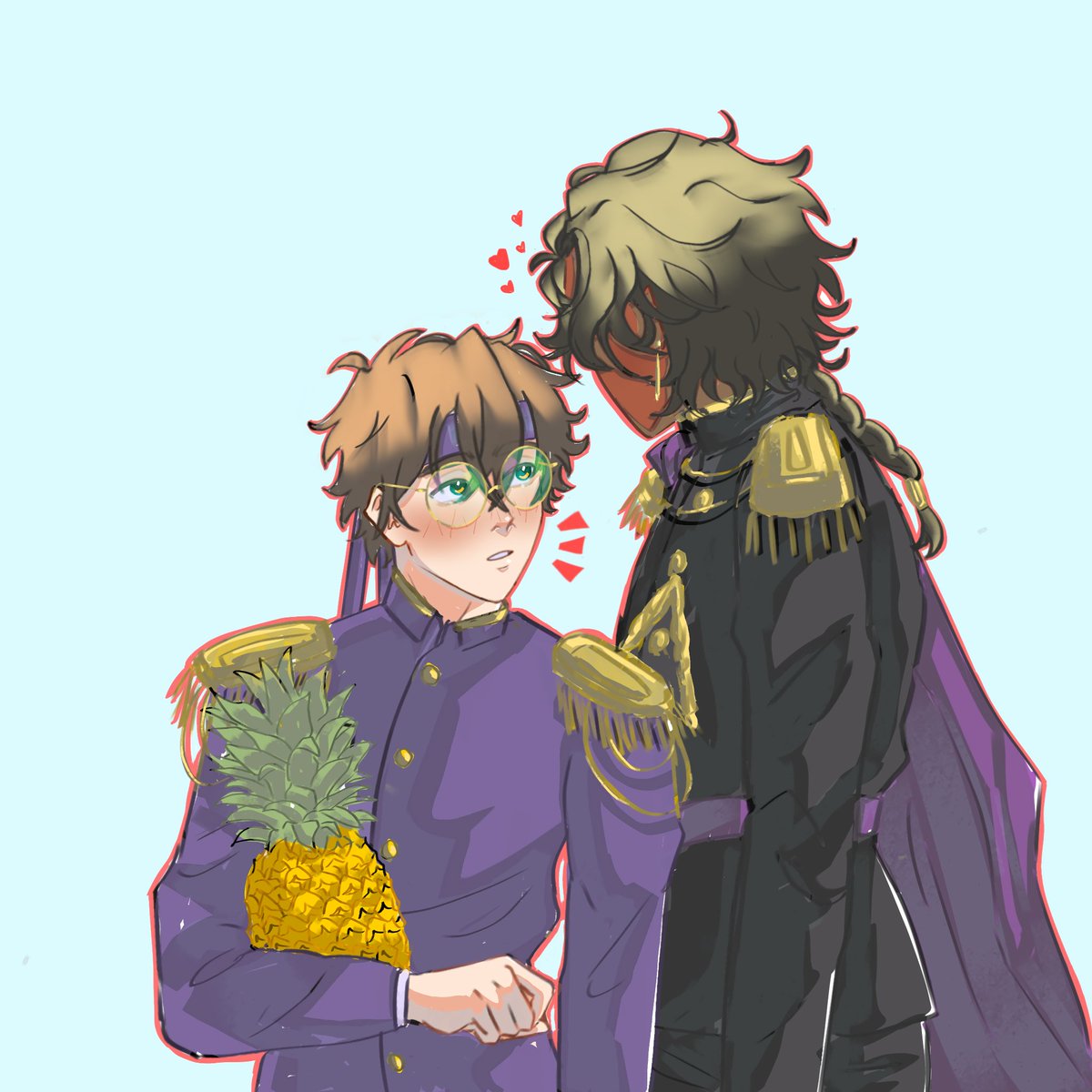 dibujito de la primera foto, vivan los novios 💜🪻
#purpleglasses #purpleflower