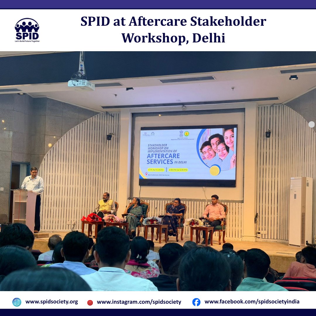 spidsociety's tweet photo. SPID team attended the Stakeholder Workshop on Aftercare Services at Delhi Secretariat.😃
Focused on strengthening support systems for youth transitioning from care.😇
#SPIDSociety #Aftercare #ChildProtection #Delhi https://t.co/gGIAlzuN1J