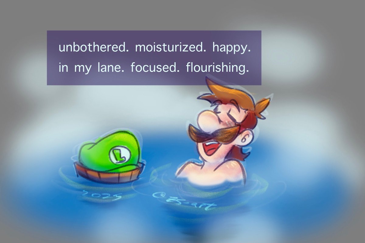 I was reminded that i drew this last year when i had a flu and craving for a spa day 🧖‍♂️