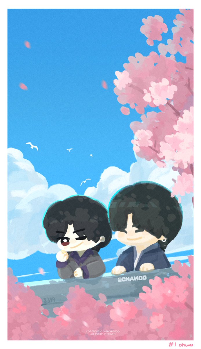 Chawooo00's tweet photo. The83Project ＃1
Cherry blossoms on the rooftop with 83z. 🌸✨
#The83Project #SuperJunior #83line #Leeteuk #Heechul #83z 
#슈퍼주니어 #슈주 #이특 #희철 https://t.co/v0ZF50mtjL