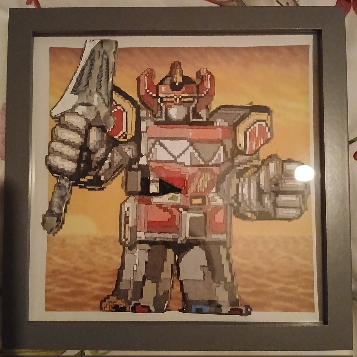 KarlWPickup's tweet image. My framed pixelart Megazord from the Power Rangers game on the SNES
#HomeMade #PixelArt #MightyMorphinPowerRangers #PowerRangers #Megazord