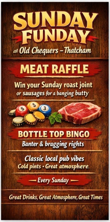 OldChequersPub's tweet image. #BottleTopBingo #Entertainment #Fun #GoodTimes #LocalPub  #MeatRaffle #OldChequers  #OldChequersThatcham  #PubFun  #SundayFunday  #GreatDrinks #GreatAtmosphere  #GreatTimes