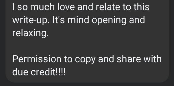 Me: *Writes something and thinks it's not good enough, but posts it anyway.🫠

Random Strangers: *Relate, engage, and feel it to their bones.🥲

That's the whole thing.
Your weird writing might be someone else's relief.😅

Just put it out there!

Happy Weekend. 🤍