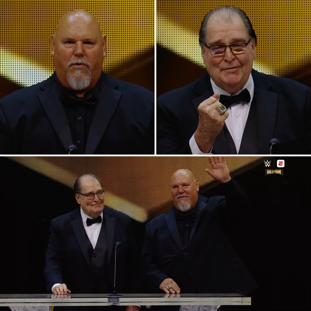 onlylukaWfans's tweet image. #DAX y #SMASH conocidos como #DEMOLITION agradeciendo estar en el #HALLOFFAME pero sobre todo orgullosos del legado... La verdad es que no hay equipos como los de esa era #wwe #HALLOFFAME