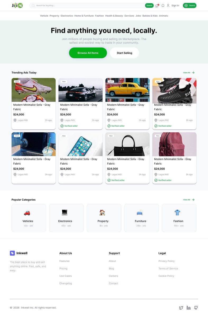 Alimran_eth's tweet image. 🎯 Stage 1 — Product Redesign (Web App)

As part of my UX internship task, I redesigned Jiji — a widely used marketplace in Nigeria.
@hnginternship
#HNG #Internship #redesign