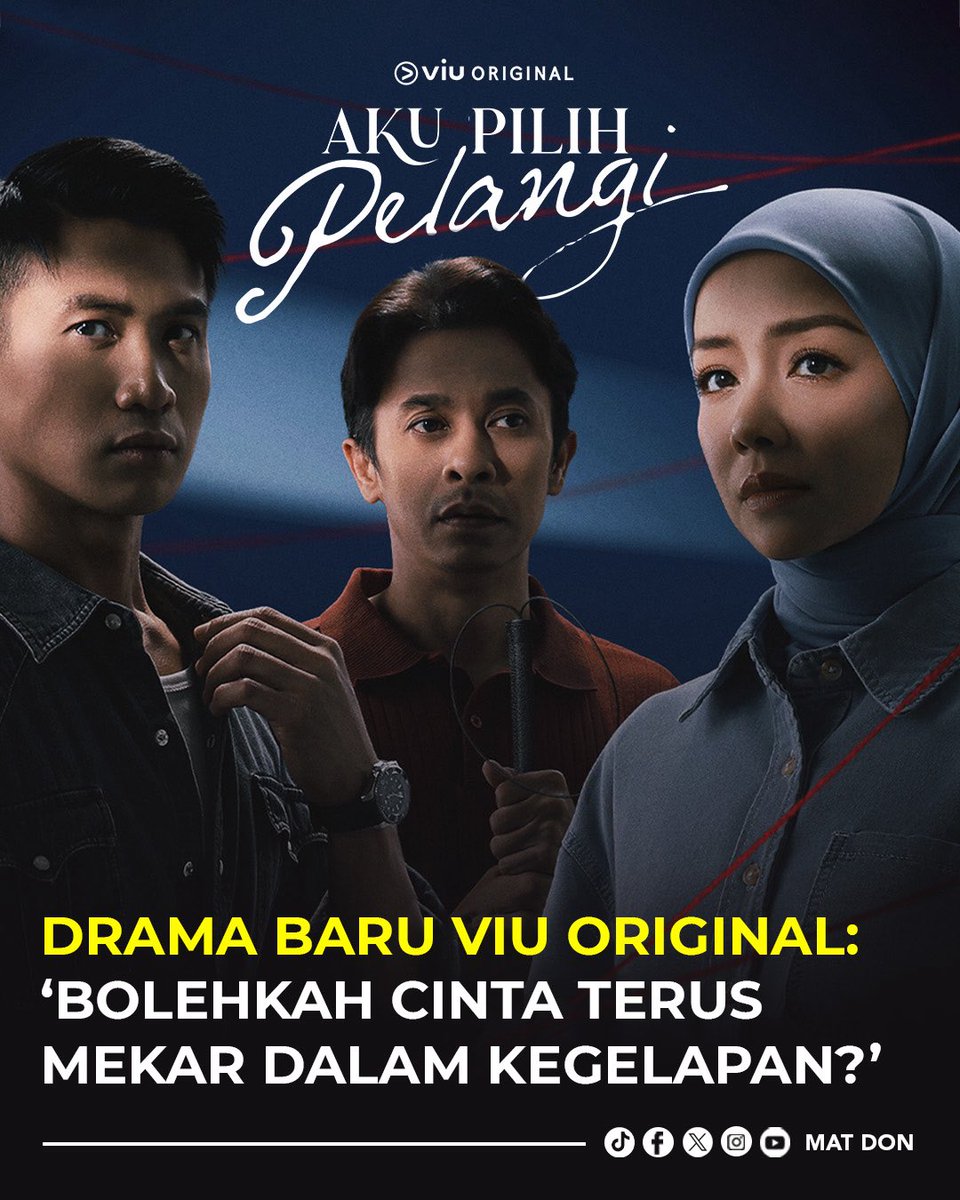 Don_Aziz's tweet photo. Viu melancarkan sebuah lagi siri Viu Original 12 episod bertajuk, ‘Aku Pilih Pelangi’ (The Colour of Us) yang dibintangi oleh Mira Filzah, Zahiril Adzim dan Noki K-Clique.

#sinematdon #akupilihpelangi #ViuOriginal

🧵1/3 https://t.co/KSTwFhoD6G