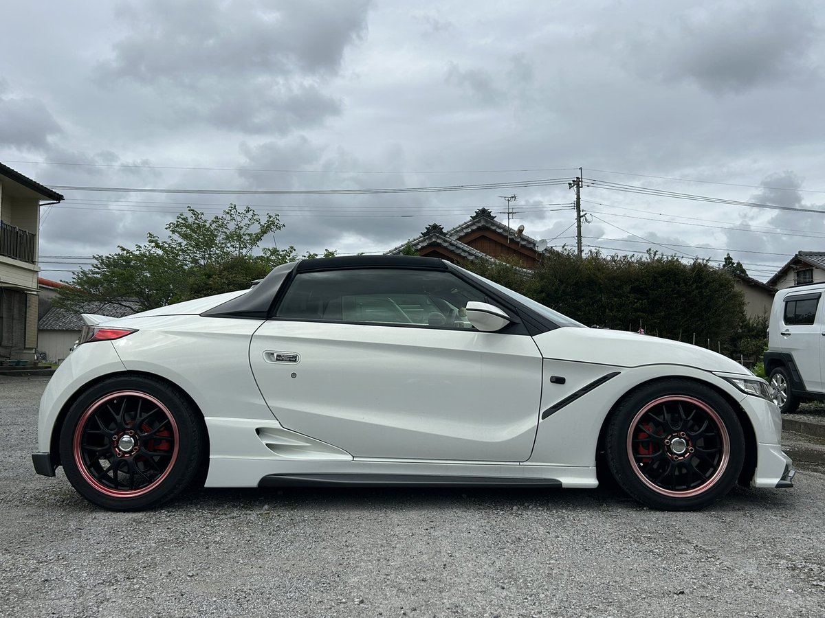 aogokoro_s660's tweet photo. 装着完了✅
これで納車前から付けたかったエアロは一応全部付けた感じかな。外したパーツは洗って保管。
次の目標はホイール交換!
悩みに悩みまくってます😩😩
(1番楽しいとき)
#S660 #jmode https://t.co/0qnarizVwm