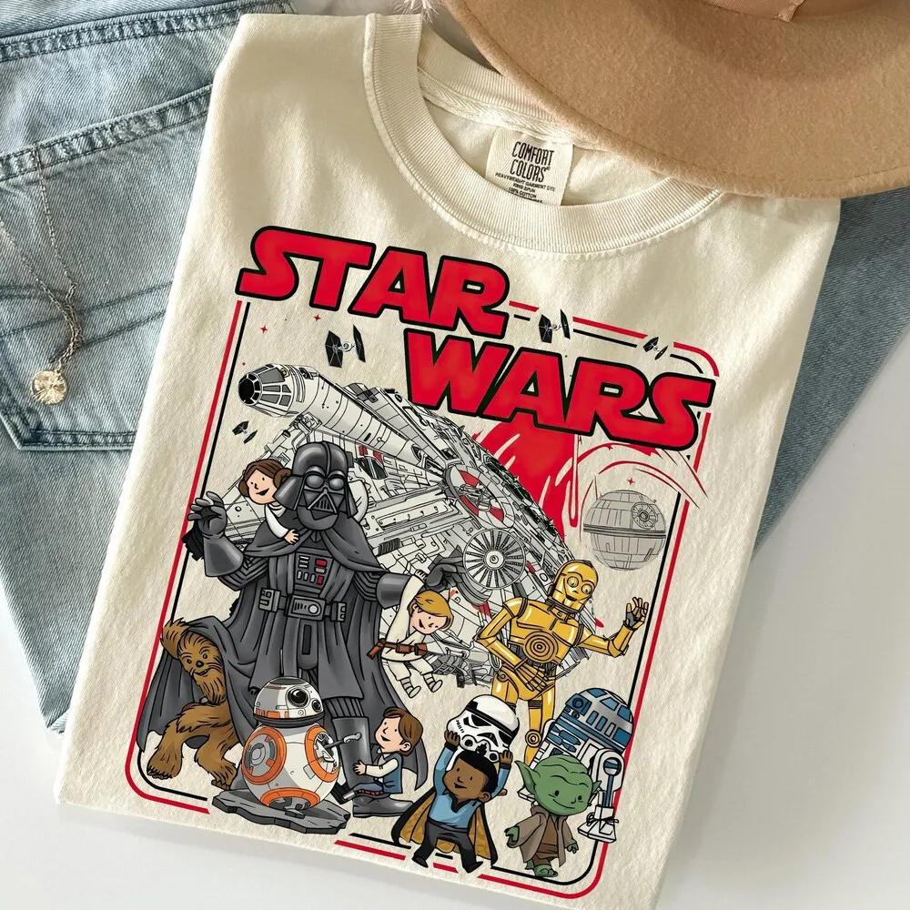 blastteecom's tweet image. Retro Disney Star Wars Characters Group Shirt #Retro #Disney #StarWars #Blasttee blasttee.com/product/retro-…