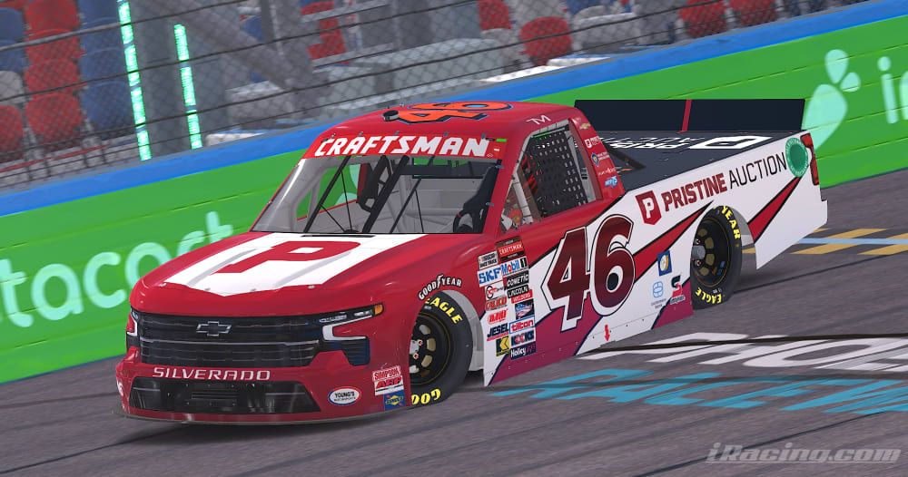 Fluggswashere's tweet photo. Here's an unused @thadmoffitt Pristine Auction truckk from the 2024 fanvote, in which designers could submit a design to be voted on for the win. This one was actually rather neat looking.
#NASCAR #lostschemes #unusedschemes #ThadMoffitt #PristineAuction #Faction46 https://t.co/Q7g00oGxZy