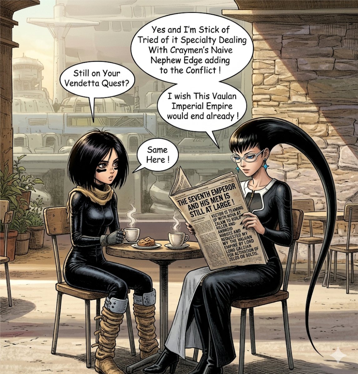 Azel_98's tweet image. @THELEGACYOFSEGA @SEGAInforment @AarionF @SegaUranus @IcogamerXC @SegaCDUniverse @SonicEchoes Even Robotic Female Androids From the Dystopian Post Apocalyptic Born at War Need an Coffee Break now and Then ! #PanzerDragoon #PanzerDragoonSaga #BattleAngel #Atila #Azel